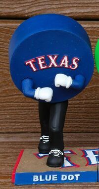 New/Box 2016 Texas Rangers Blue Dot Race Bobblehead Baseball MLB Nitto